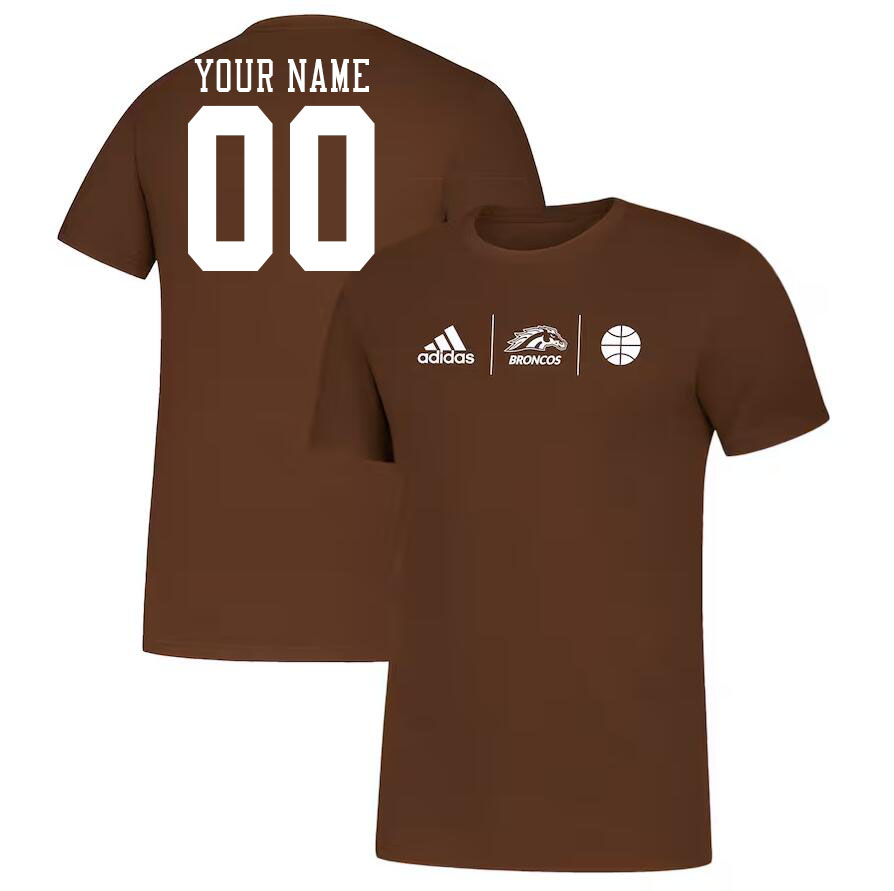 Custom Western Michigan Broncos Name And Number Tshirts-Brown